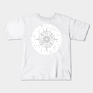 Endless Texture of Cosmic Universe with Ice Crystal Mechanical Stars Kids T-Shirt